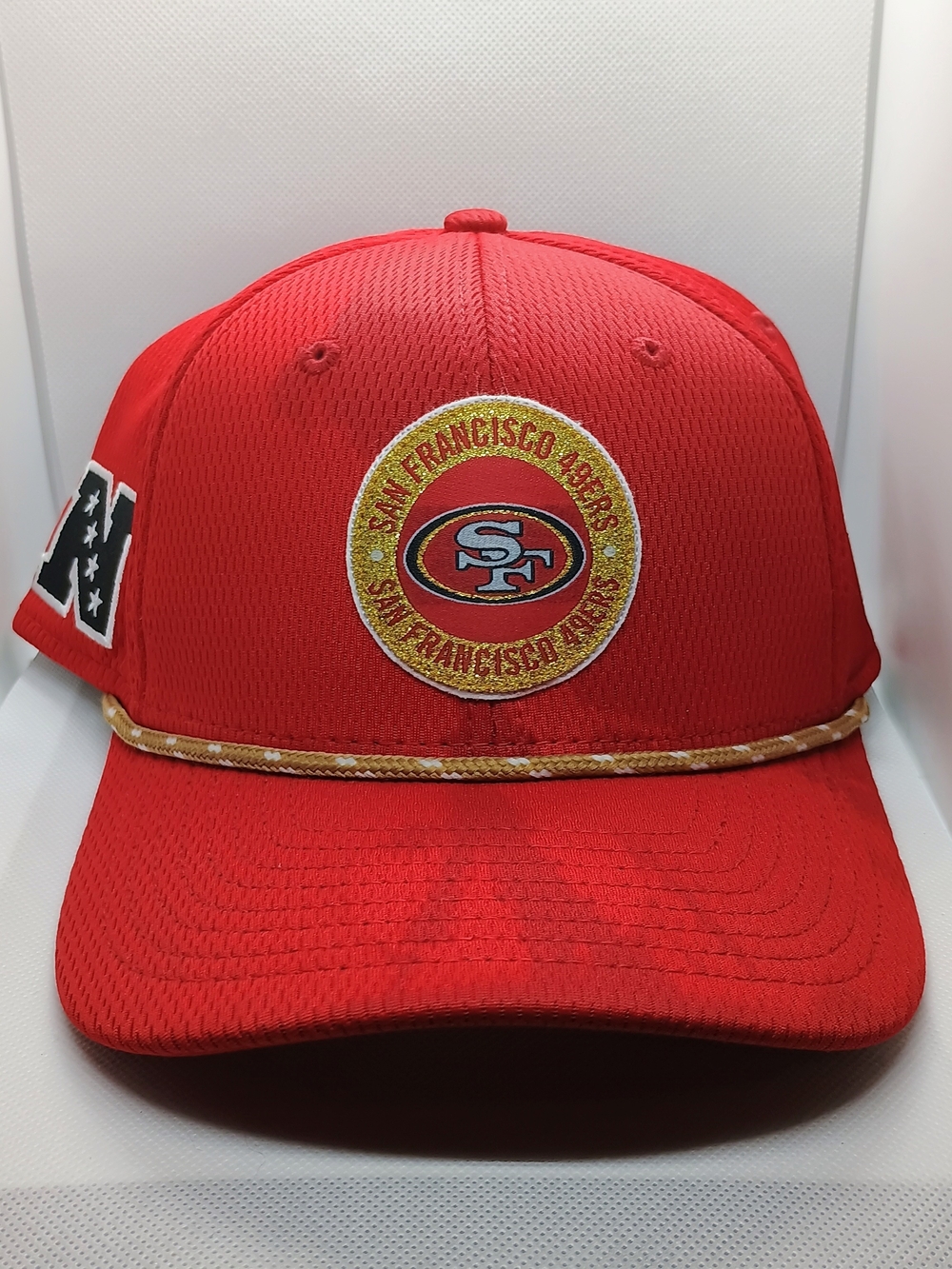 Seventy Red Baseball Cap with Gold Rope and Embroidered SF Emblem